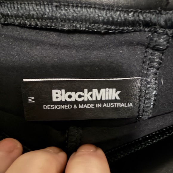 New BlackMilk Black Faux Leather Leggings - Picture 9 of 9